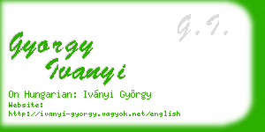 gyorgy ivanyi business card
